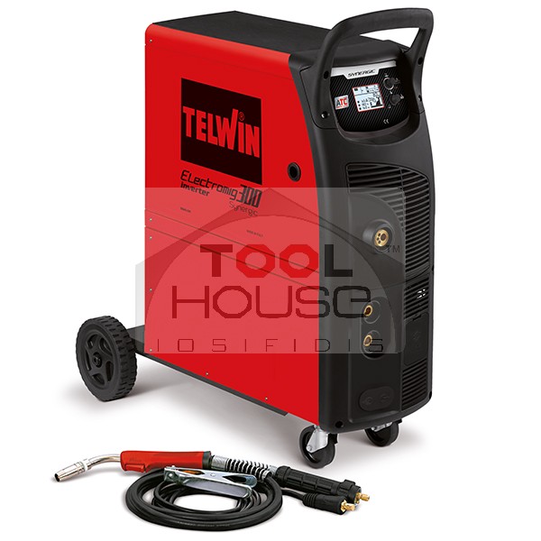 TELWIN ELECTROMIG 300 SYNERGIC Ηλεκτροκόλληση Inverter σύρματος MIG- MAG/FLUX/BRAZING,TIG DC-Lift, 300A, Τριφασική