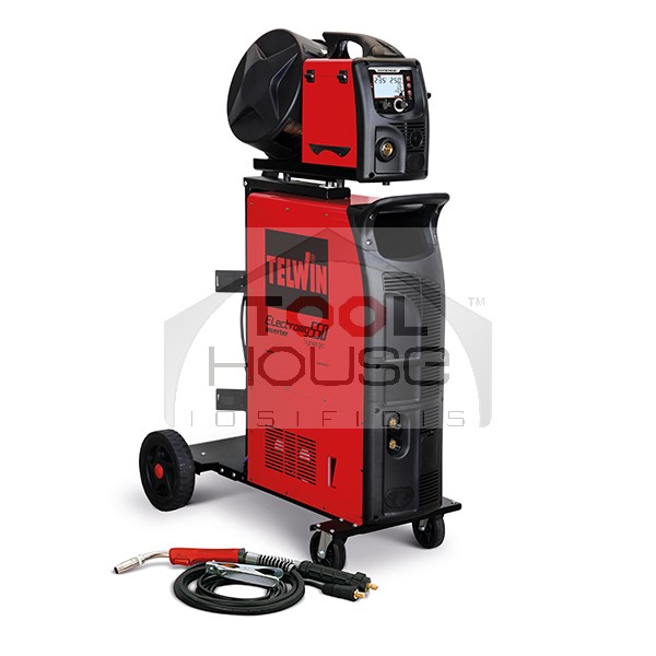 TELWIN ELECTROMIG 550 SYNERGIC Ηλεκτροκόλληση Inverter σύρματος MIG- MAG/FLUX/BRAZING,TIG DC-Lift, 500A, Τριφασική