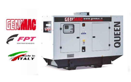 GENMAC Queen-Rent G80IS-M - Γεννήτρια Πετρελαίου, Αθόρυβη, Αυτονομία 18h, 400V, 90,0kVA, FPT Iveco, Μίζα