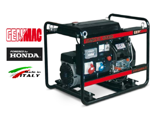 GENMAC Combiplus G12000HEO-E5 - Γεννήτρια βενζίνης, Ανοιχτή, 400V, 13,9kVA, HONDA, Μίζα